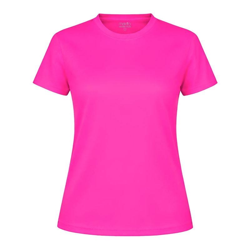 CAMISETA TECNICA MUJER — FUCSIA