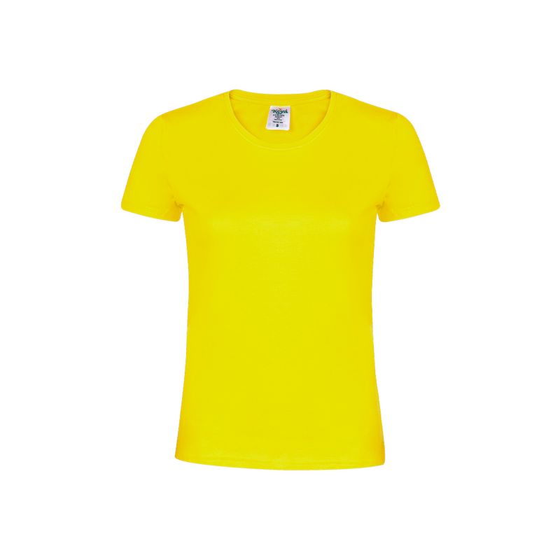 CAMISETA PREMIUM 180 MUJER — AMARILLO