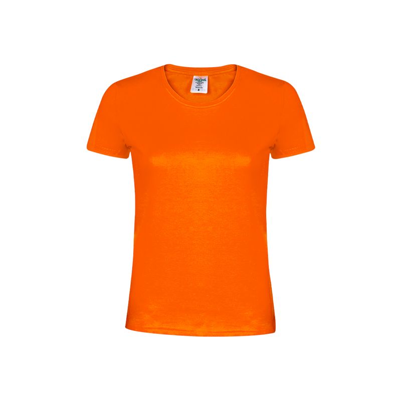 CAMISETA PREMIUM 180 MUJER — NARANJA