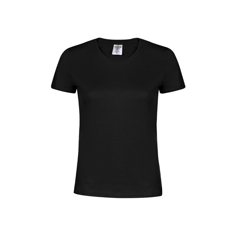 CAMISETA PREMIUM 180 MUJER — NEGRO