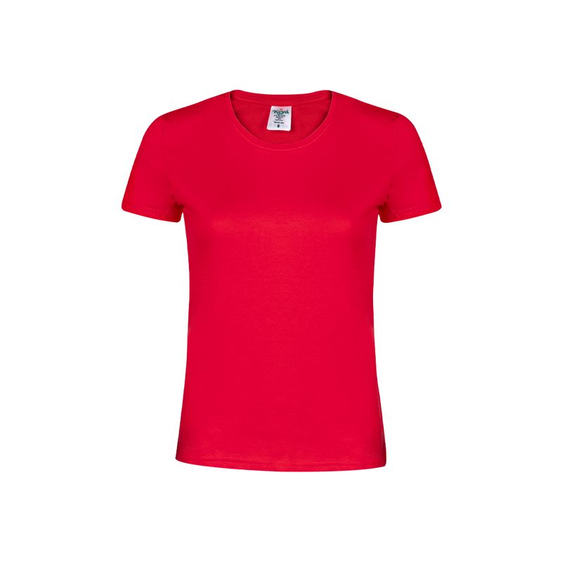 CAMISETA PREMIUM 180 MUJER — ROJO