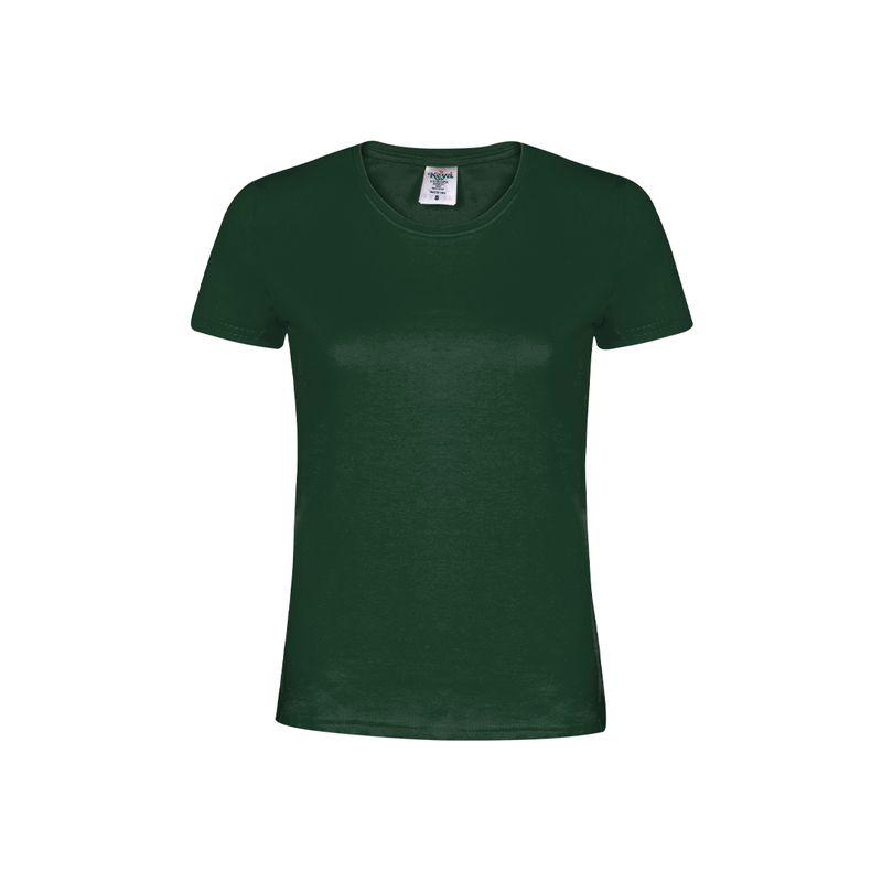 CAMISETA PREMIUM 180 MUJER — VERDE BOTELLA