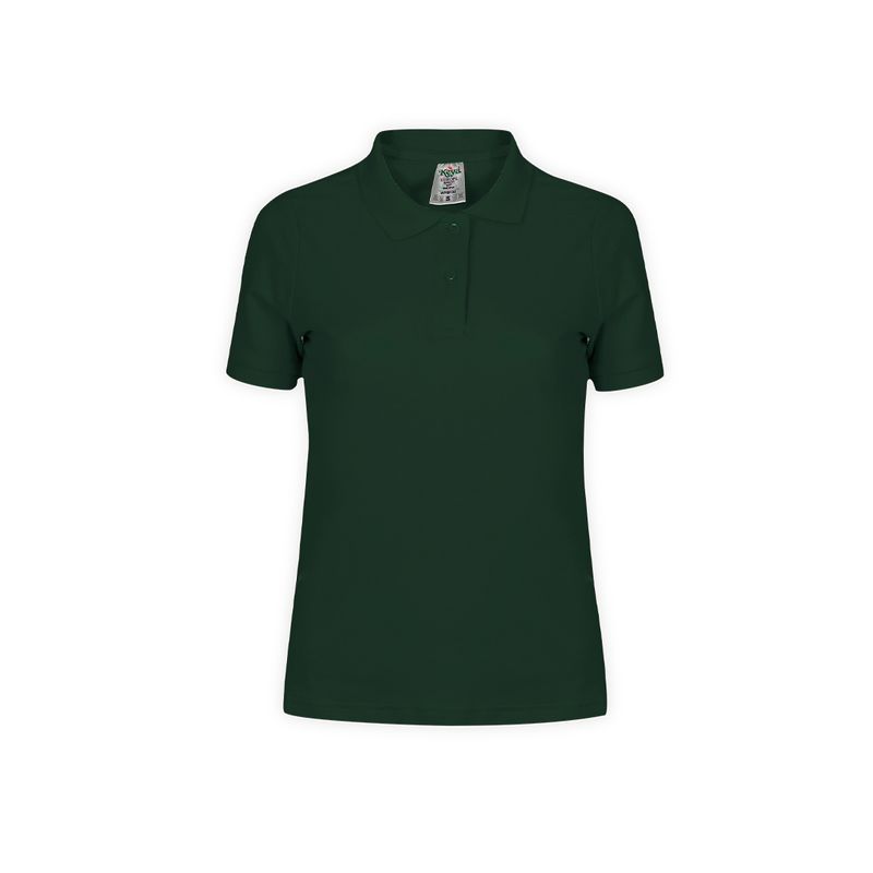 POLO BASIC 180 MUJER — VERDE BOTELLA