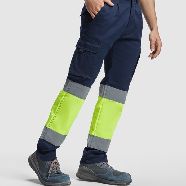 Pantalon Multibolsillos Daily Stretch — PLOMO/AMARILLO FLUOR