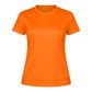 CAMISETA TECNICA MUJER — NARANJA